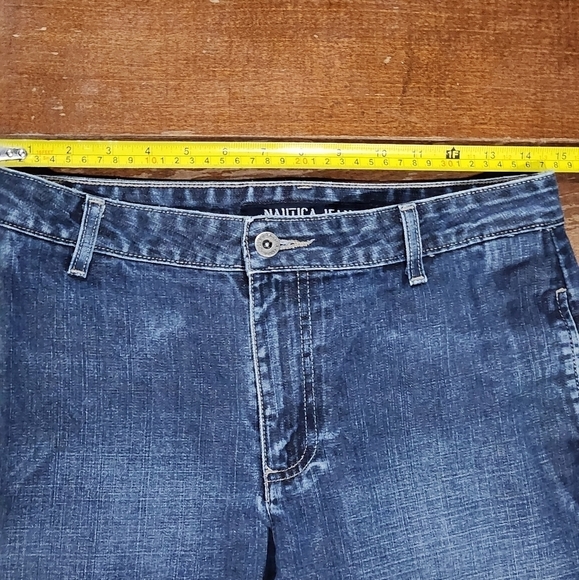 Nautica Womens Aged Wash Denim Cropped Pants W/ Fray Size 8 - Picture 3 of 11